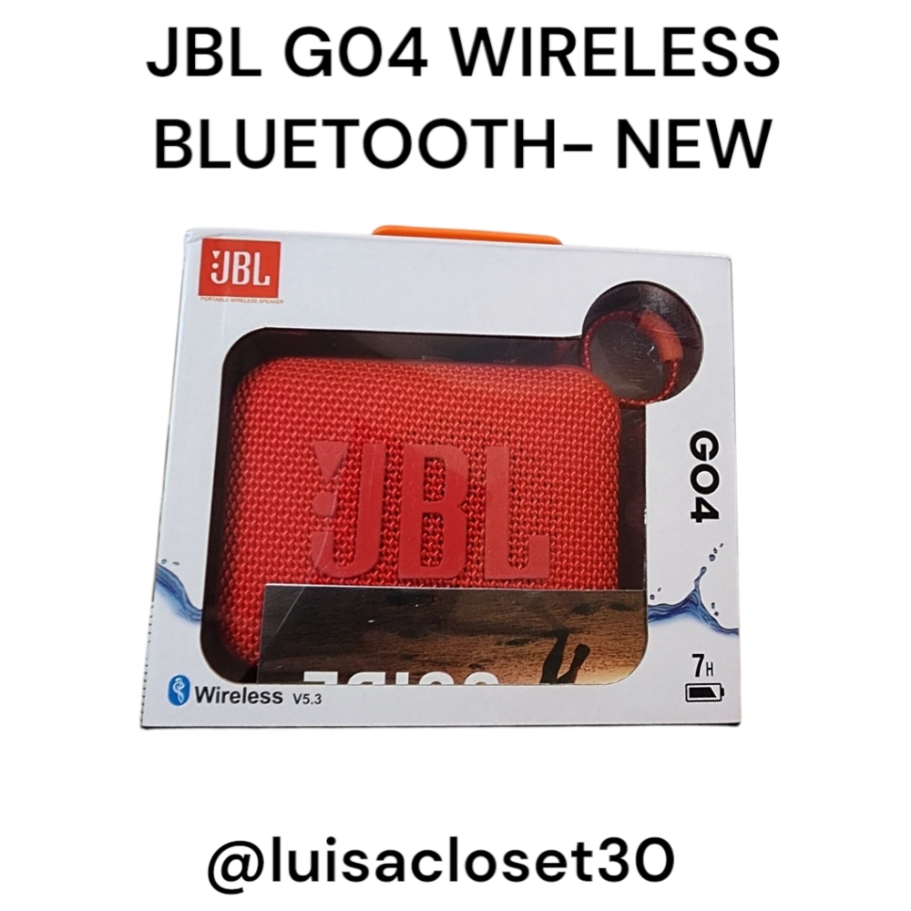 JBL GO4 Wireless Bluetooth Speaker - Red- NEW IN BOX